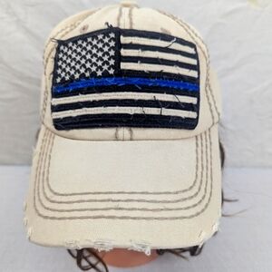 KBETHOS USA American Flag Vintage Cotton Distressed Stitch Baseball Cap Hat 